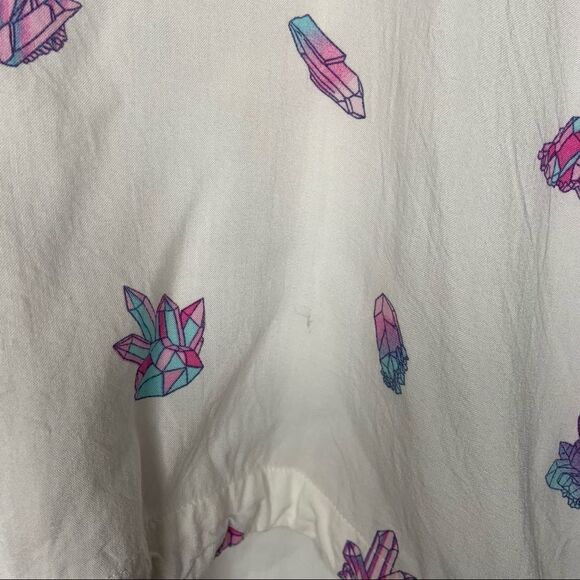 Sz Small Wildfox White Neon Purple Crystal Romper - Picture 9 of 12